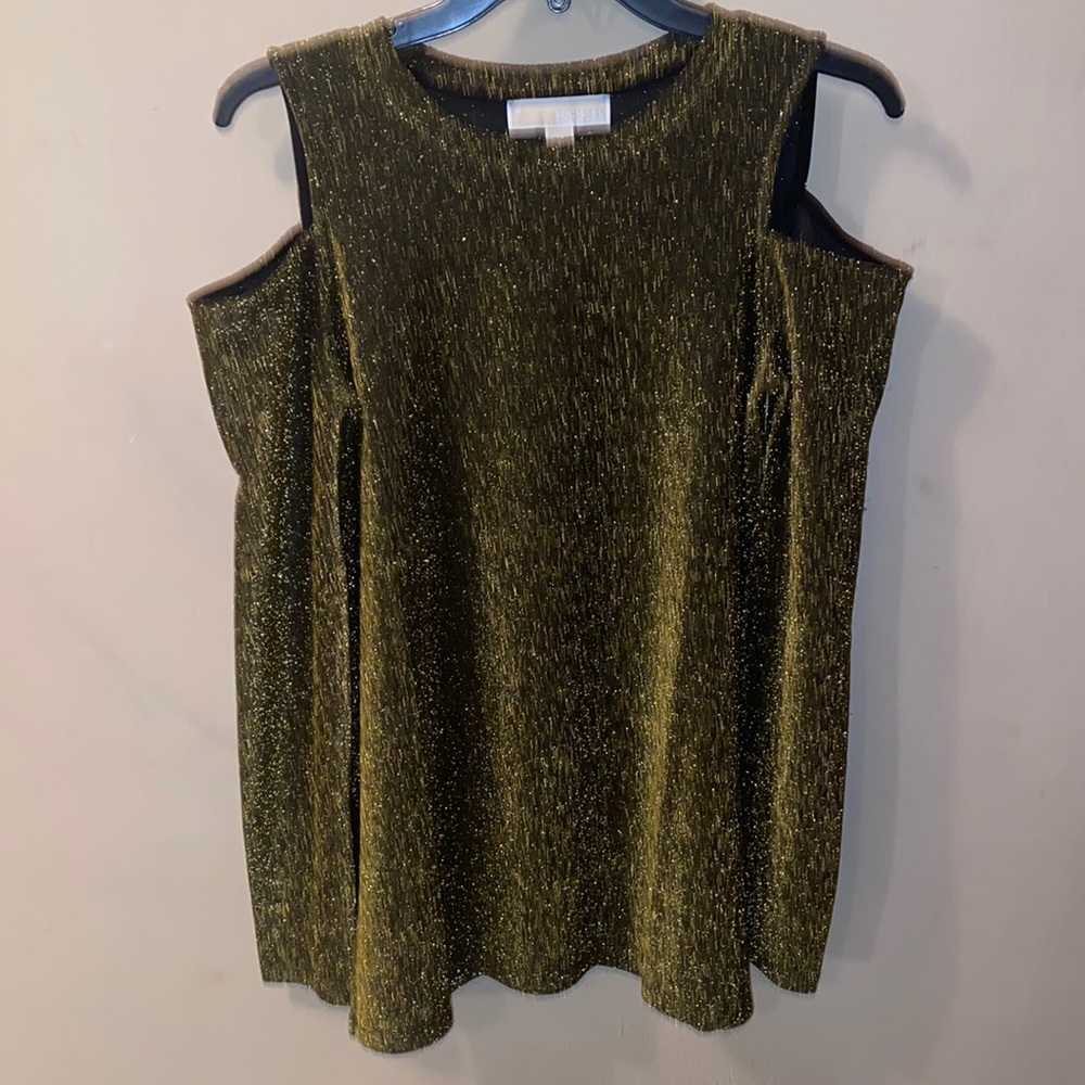 NWT- Michael Kors- black & gold dress top- medium